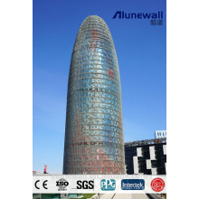 Alunewall High Quality 3mm 4mm 5mm pvdf coating exterior/internal A2 grade fireproof Aluminium Composite Panel